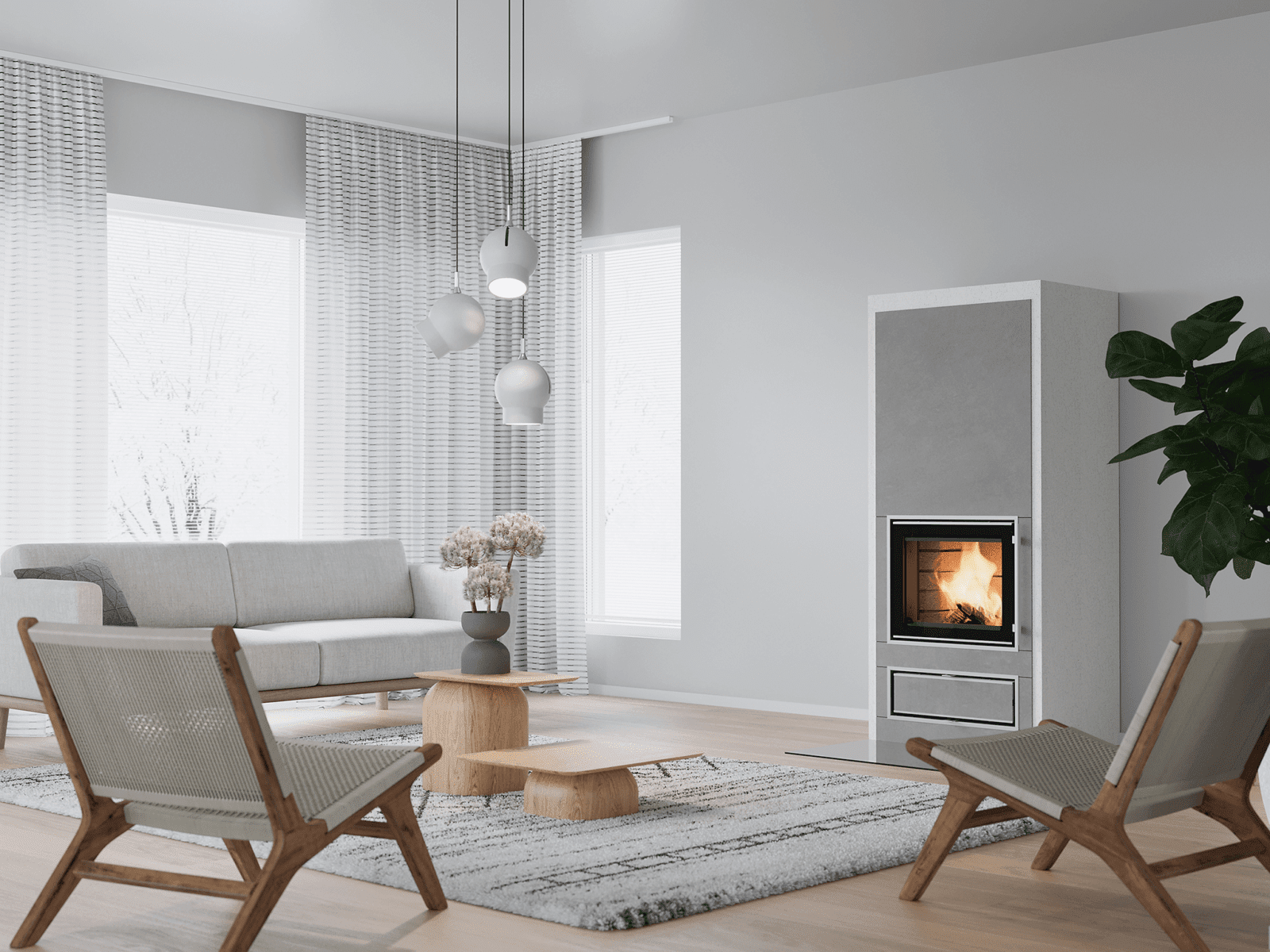 Eco Nrj Poele Tours Deco Jaani V2 White Plaster Zinc Gray 18 Silver Door 1 21