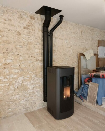 Eco Nrj Poele Tours TAL NOIR ACIER 1